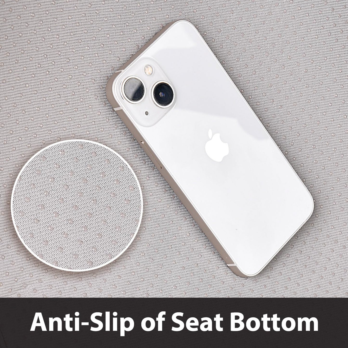 CAR PASS 3D Foam Leather Car Seat Covers Two Front Seats only, Air Cool Mesh Thick Seat Covers, All Weather Car Seat Cover Comfort & Protection for Truck,SUV,Sedan,Van, Airbag Compatible (Black)