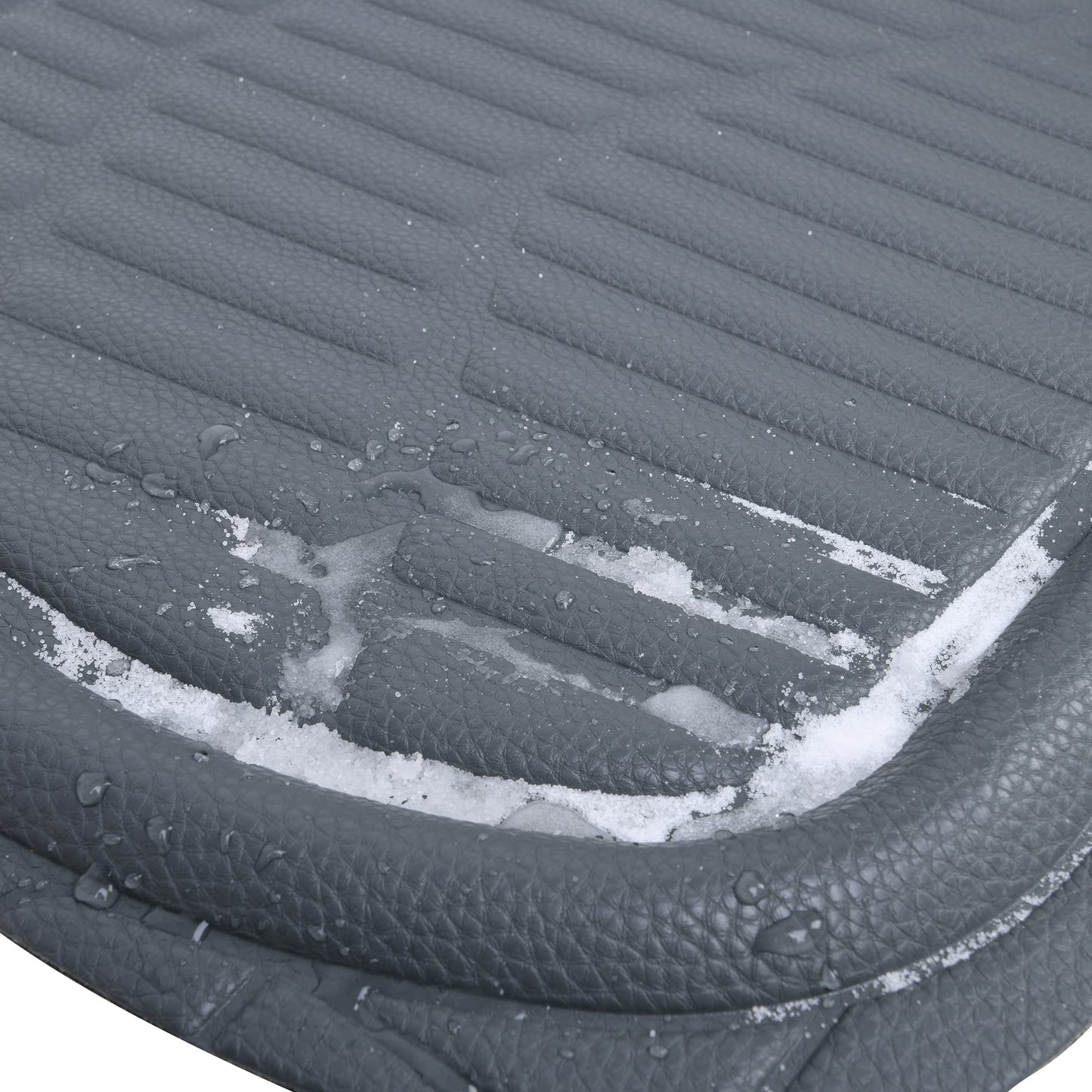 CAR PASS 4 Piece Leather Car Floor Mats -3D Cute Girly Waterproof All Weather Car Mat Full Set, Universal Trim to Fit & Anti-Slip Burr Bottom & Light Easy Clean for SUV Truck Auto Sedan Van(Pink)