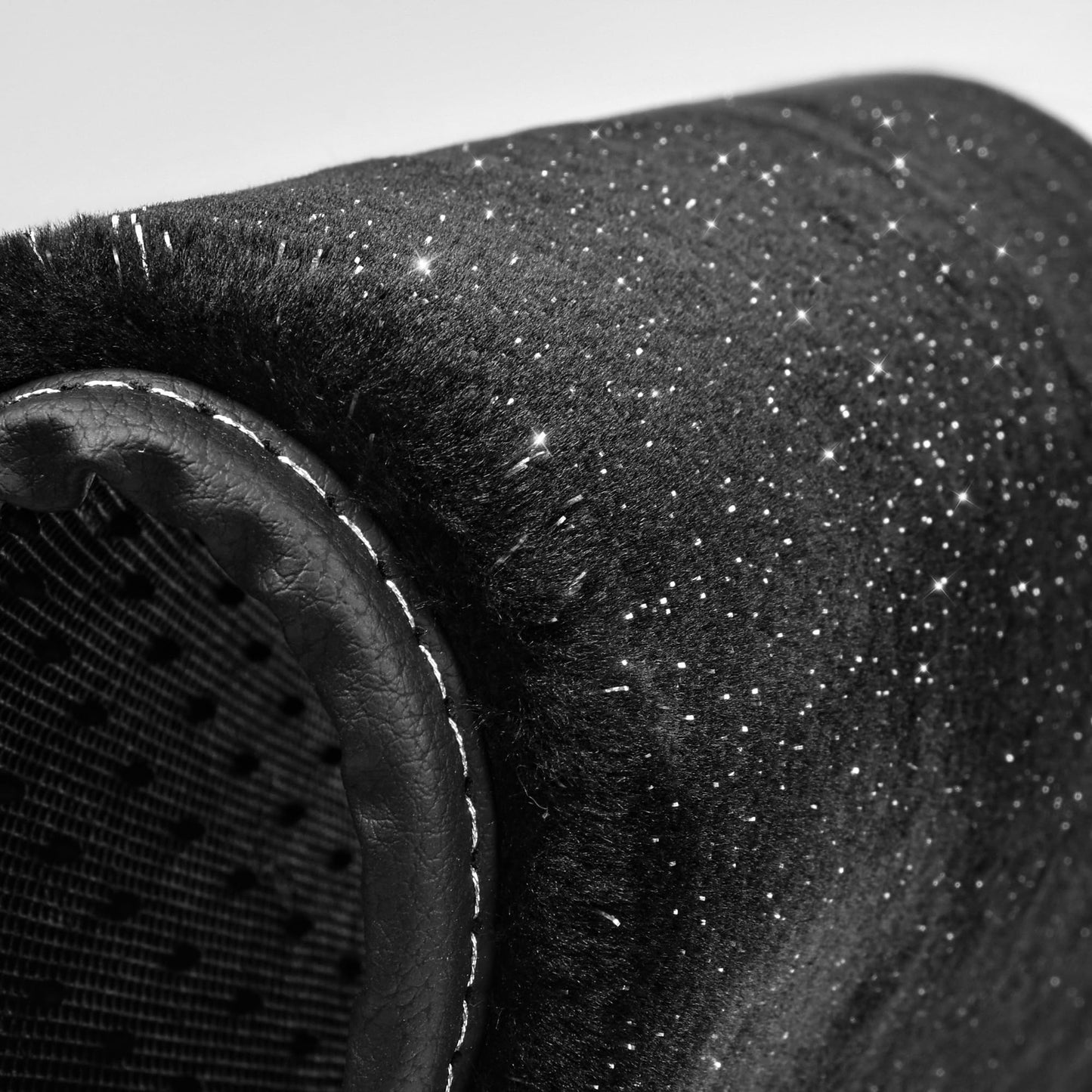 CAR PASS Bling Diamond Car Floor Mats, Shining Rhinestone Carpet Sparkly Glitter Crystal with Anti-Slip PVC Heel Pad Waterproof Universal Fit Automotive SUV,Sedan,Van,Cute Girl Women,4pcs Black Sliver