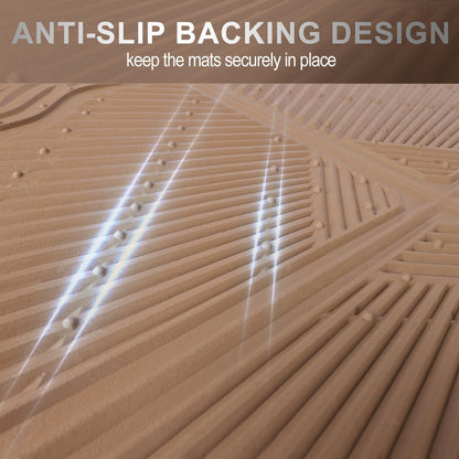 CAR PASS Rubber Car Mats,Car Floor Mats All Weather, Waterproof Trim-to Fit Automotive Floor Mats for Cars Trucks SUV,Anti-Slip Easy Clean, Heavy Duty Car Mats Full Set 3-Piece,All Black