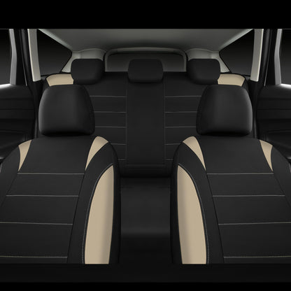 CAR PASS Neoprene Waterproof Seat Covers, Universal Fit Black Full Sets, Protective Interior Covers for Auto SUV, Vans, Sedans, Trucks