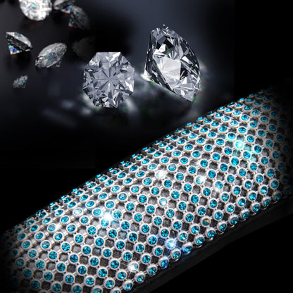 CAR PASS Bling Diamond Leather Steering Wheel Cover, With Sparkly Crystal Glitter Rhinestones Universal Fit 14"1/2-15" Car Wheel Protector for Women Girl Fit Suvs,Vans,Sedans,Car,Trucks, Black Diamond