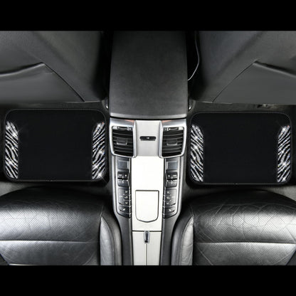 CAR PASS Bling Diamond Car Floor Mats, Shining Rhinestone Carpet Sparkly Glitter Crystal with Anti-Slip PVC Heel Pad Waterproof Universal Fit Automotive SUV,Sedan,Van,Cute Girl Women,4pcs Black Sliver