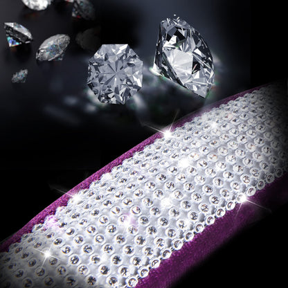 CAR PASS Bling Diamond Leather Steering Wheel Cover, With Sparkly Crystal Glitter Rhinestones Universal Fit 14"1/2-15" Car Wheel Protector for Women Girl Fit Suvs,Vans,Sedans,Car,Trucks, Black Diamond