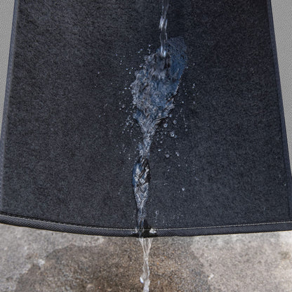 CAR PASS Rainbow Waterproof Universal Fit Faux Leather Car Carpet- Anti-Slip Nibbed Backing Floor Mats for SUV, Vans,Sedans,Trucks, Automotive Set of 4 for Women (Black with Red)