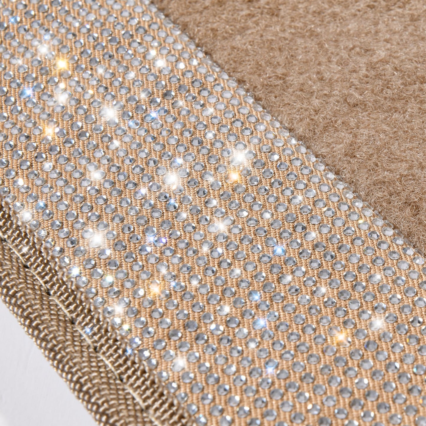 CAR PASS Bling Diamond Car Floor Mats, Shining Rhinestone Carpet Sparkly Glitter Crystal with Anti-Slip PVC Heel Pad Waterproof Universal Fit Automotive SUV,Sedan,Van,Cute Girl Women,4pcs Black Sliver