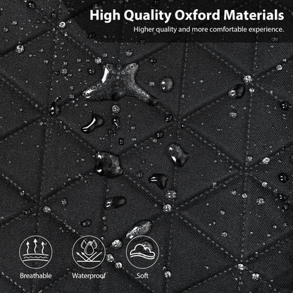 CAR PASS Oxford Bling Diamond Car Seat Covers 2 Front Interior Sets, Waterproof Shining Glitter Sparkly Crystal Universal Armrest Fit 95% Automotive Truck SUV Cute Women Girl, Black Red Rhinestone